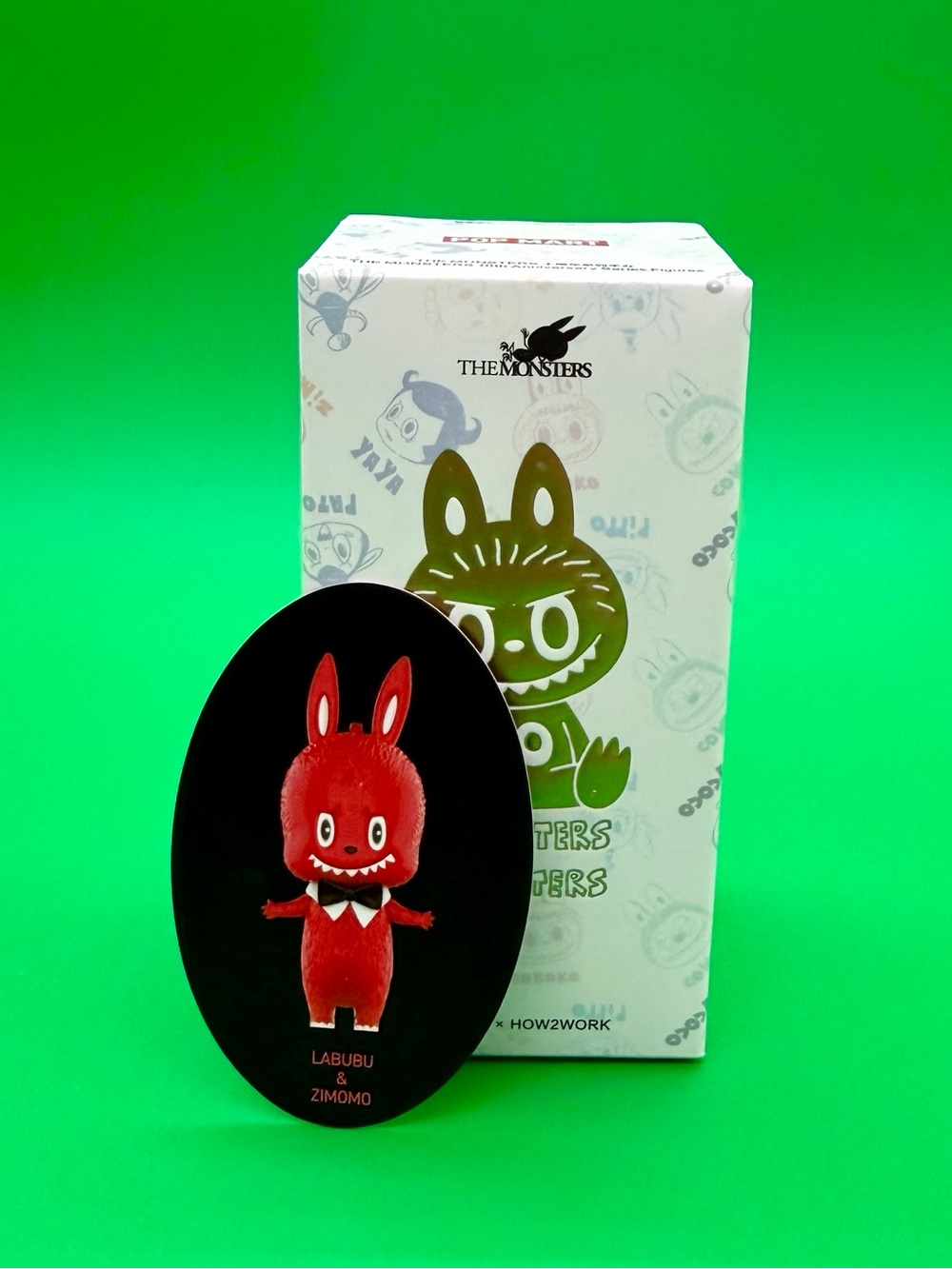 The Monsters Labubu & Zimomo Red Bunny Collectible Keychain